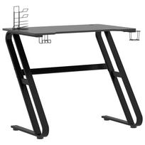 Gaming Desk with ZZ Frame Black and Red 90 x 60 x 75 cm