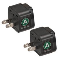 Conversion Adapter Plug for Overseas Travel Eleplug Value Set of 2 A Type A Type 10A 250V Exception Approved Product Road Warrior RWG-PS01 + (America,
