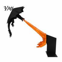 Collectibles for Fantasy Theme Decorations Bookshelf Dragon Ornament, 3D Printed Fire-Breathing Dragon, Flying Sturdy Model Office Desk Sculpture Home 1pc