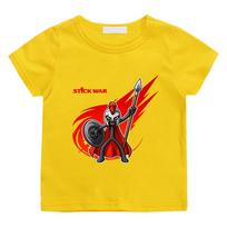 Game Stick War Children's Cotton T-shirts Cartoon Graphic Print Short Sleeve Funny Boys Girls Tees Casual O-neck Tops Summer 130