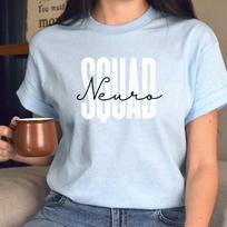 Neuro squad T-Shirt gift Neuro nurse Neurology Team Unisex Tee Sand Pink Blue L white