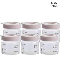 Pudingo stiklinės Mini stiklinės desertinės stiklinės su dangteliais Ne praleidžiantys stikliniai maisto indai su tūrio žymomis 100ML 6pcs white