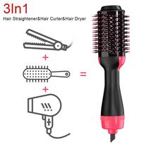 1000W 3 IN 1 Hot Air Brush One-Step Hair Dryer And Volumizer Styler and Dryer Blow Dryer Brush Professional Hair Dryers EU Plug black