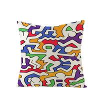 Keith Haring Polyester Pillowcase Cartoon Hand-painted Love Pillowcase Homewares 45 * 45Cm (excluding pillow core)