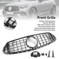 Front Bumper Upper Grill Grille Fit Mercedes GLC X254 C254 with AMG-Line 2022+ gray