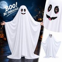 Halloween Cape Cloak Costume with Face L balta