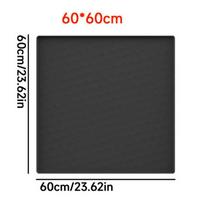 Silikoninis kilimėlis grindų apsaugai šaldytuvams, galimi įvairūs dydžiai 60*60CM Black