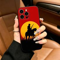 R-Red D-Dead Redemption RDR 2 Phone Case For iPhone 17,16,15,14,13,12,11 Pro Max,16Plus,XS Soft Black Cover iPhone16 red
