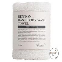 Benton Hanji Body Wash Towel white