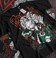 Unisex shirt Cotton Oversize Large Size Bakugo Katsuki My Hero Boku XXXXL white