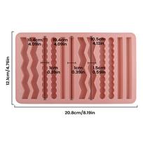 Long Strip Silicone Mold Finger Shaped Chocolate Rectangular Cereal Chocolate Bar Cookie Ice Cubes Trays Baking Tools rožinė