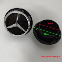 4 vnt. aliumininiai automobilio ratų centriniai dangteliai Mercedes-Benz A45S C63S E63S AMG GT GTS C190, automobilių stiliaus aksesuarai CN1 QQ39 4pcs gray
