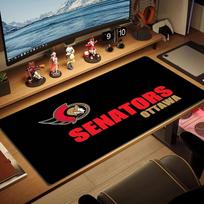 Ottawa Senators Color Mouse Pad Large Gaming Table Cushion Non-slip Laptop Tablet Big Mousepad XXL Mat Mini PC Playmat With Lock edge 30cmx60cm(11.8x23.6inch) brown