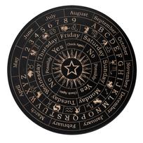 Wooden Pendulum Board Moon Star Divination Energy Carven Plate Healing Meditation Board Ornaments Metaphysical Altar Ouija Board A6 gray