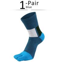 Organic Cotton Breathable Five Finger Socks Dress Socks With Toes Toe Socks Sweat Socks mėlyna