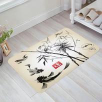 Retro Šabby Augalų Vonios Kilimėlis Koridoriaus Bambuko Kilimas Virtuvės Kilimėlis Įėjimo Durų Kilimėliai Kilimai Kambario Grindų Kilimėliai Dizaino Kilimas 40x60cm 16x24 inch beige