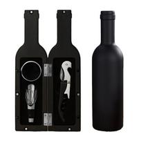 5 dalių vyno aksesuarų rinkinys, butelių atidarytuvas, vyno kamštis, 3 dalių aukštos klasės vyno aksesuarų rinkinys, vyno butelių rinkinys Black Sea 3-piece set black
