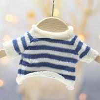 30cm meškinas meškinas Aksesuarai Aksesuarai Lėlė Lėlė Keičiami drabužiai Pliušiniai žaislai Megztinis Megztinio aksesuarai naked blue and white striped sweater
