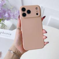 Tinka iPhone 17 Promax visai serijai Rubiko kubo tiesaus krašto skysto silikono telefono dėklas, visapusiškas, tikslių angų telefono dėklas iPhone17 rožinė