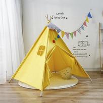 Nešiojama indiška vaikiška palapinė vaikams medvilninė palapinė „Tipi Teepee“ vaikų palapinė Vaikų namas vidaus žaidimų namelis 1,1 / 1,35 / 1,6 / 1,8 mln. 1.1m