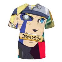 Naruto Japanese Anime Series 3D Digital Printed Men's Casual Loose T-shirt 6XL beige