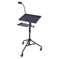 Laptop Projector Tripod Stand Adjustable Height 28-51.2 Inch Portable Tablet Tripod Stand with Casters and Phone Holder gray