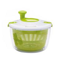 Large Salad Spinner Dehydrator with Stainless Steel Basin And Filter Basket 3/5L Multi-Use Vegetable Washer Dryer Strainer for Fruits And Lettuce A white