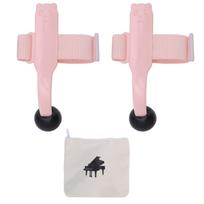 1 Pair Piano Finger Trainer Strong Support Food Grade Rubber Finger Positioning Aid for Practice Piano Hand Posture Trainer rožinė