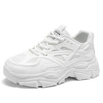 Men's casual sports shoes Four season new breathable Thick sole non-slip comfort outdoor running shoes students classic sneakers 39 white