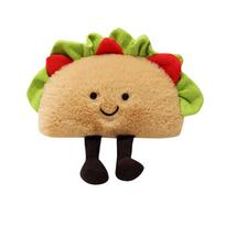 Simuliacija Animacinis Meksikos Taco Pliušiniai Žaislai Kimštas Burbulinės Arbatos Pagalvė Minkštas Vaisių Gėrimo Lėlė Sofos Pagalvėlė Gimtadienio Dovana 25cm