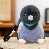 Simulated bird parrot plush toy sparrow palm treasure children's doll pushing mallard pendant 16cm【0.13kg】 gray