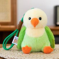 Simulated bird parrot plush toy sparrow palm treasure children's doll pushing mallard pendant 16cm【0.13kg】 white