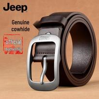 JEEP vyriškas tikros odos diržas su sagtimi 110-115cm gray