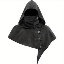 Medieval Monk Robe Halloween Costume Friar Gown Wizard Priest Cosplay M black