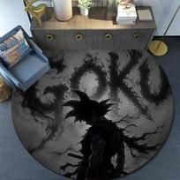 Son Goku Round Area Rug,Carpet Rug for Living Room Bedroom Sofa Playroom Decor,Non-slip Floor Mat 80cmx80cm