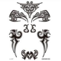 Vandeniui atsparus laikinasis tatuiruotės lipdukas Vasarą Naujas tatuiruotės lipdukas Animacinis tatuiruotės tatuiruotės riešo pėdos ranka vyrams, moterims Nauja 210*150mm black