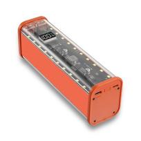 LED Screen Power Bank Case 8x18650 Fast Charging Power Bank Portable Battery Storage Box  Home Use oranžinė