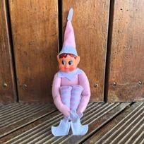 Kalėdų Elfo pliušinė lėlė su PP medvilne šventinei dekoracijai ir dovanoms Pink Girl