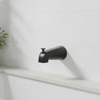 Tub Spout with Diverter Zinc Alloy Concealed Bathtub Sleek Bath Faucet Black Bathtub Spout black