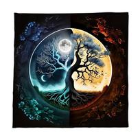 Trees Of Life Tablecloth Tarots Card Tablecloth Altars Cloth Home Decors 341 50x50cm gray
