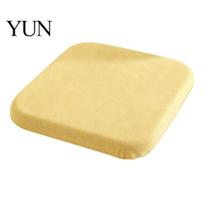 Easy Care Seat Cushion Memory Foam Chair Cushion, Thickened Dining Pad with Straps, Soft for Daily Use Non-Slip Backing, Washable Autumn Winter Office B geltona
