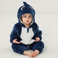 0 1 2 3 4 Metai Kigurumi Pižamos Mažyliui Kūdikio Drabužiai Vaikų Apranga Kūdikio Dinzauras Vienaragis Katė Beždžionė Cosplay Kostiumai 6-12 Months(80) blue