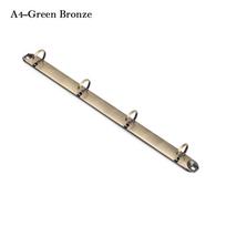 Accessory DIY Notepad Binder Clip Notebook Binding Hoops Ring Binder Loose-leaf File Folder A4-Green Bronze beige