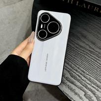 For Huawei Pura 80 Pro Ultra Case Protective Shell Back Cover Fashion Leather Skin Silk Pattern Mobile Phone Cases Huawei Pura 80 white
