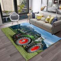 3D Sunkvežimio Automobilio Kilimas Retro Traktoriaus Neslystantis Kilimas Kilimas Svetainei Miegamajam Sofai Vaikų Plotui Kilimas Namų Dekoravimui Grindų Kilimėlis 80X120CM gray