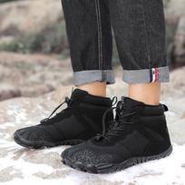 Waterproof Five-Finger Snow Boots: Unisex Autumn/Winter Cotton Hiking Shoes with Plush Lining 42