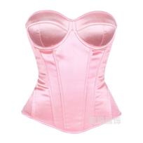 Women Seamless Tummy Control Waist Trainer Bridal Wedding Corset Bustier Shapewear XL rožinė