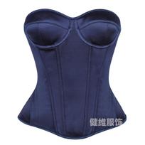 Women Seamless Tummy Control Waist Trainer Bridal Wedding Corset Bustier Shapewear XL mėlyna