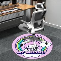 My Melody Sanrio biuro apvalus kilimas, po biuro kėdėmis miegamojo svetainės namų dekoras a0908160 80cm by 80cm gray
