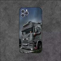 S-SCANIA Sunkvežimiai SA-AB Telefono dėklas iPhone 16,15,14,13,12,11,Plus,Pro Max,XS,X,XR,SE,Mini,8,7 Dėkliukas iš minkšto silikono Juodas iPhone14Plus